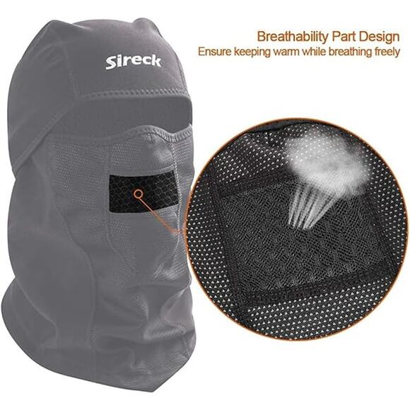 Sireck Balaclava Ski Mask Water Resistant Windproof Fleece Mesh Hood Winter Snow - Picture 6 of 6
